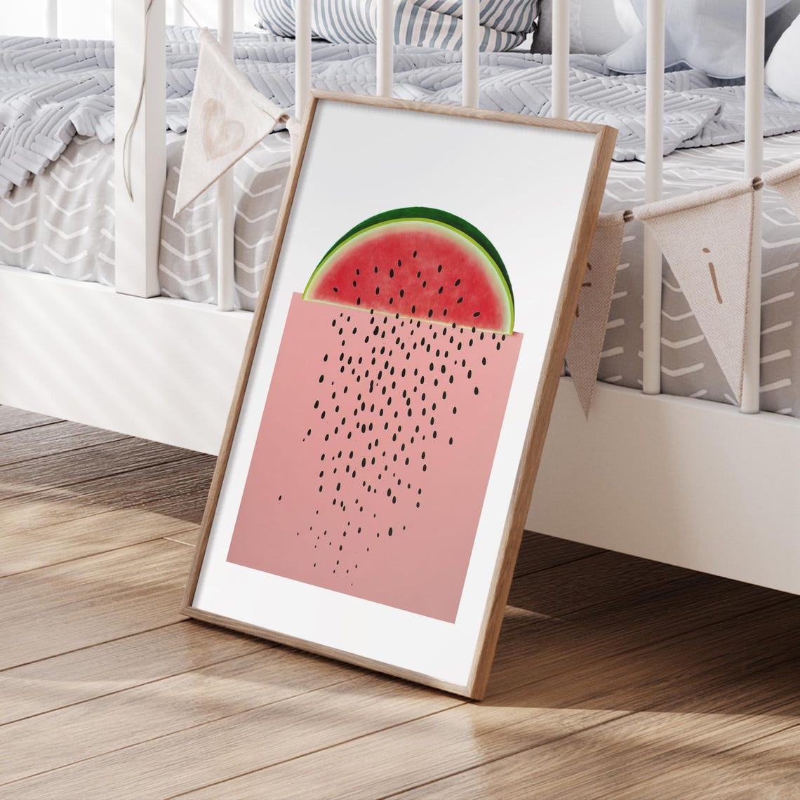 Watermelon Slice Pink Fruit Kitchen Minimalist Summer Art Poster - Image 4