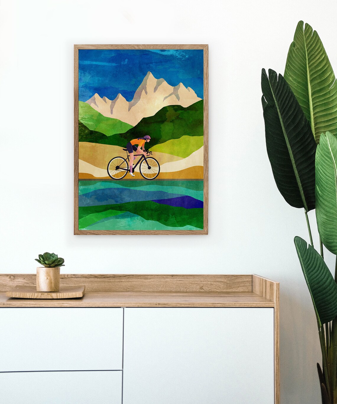 Woman Cyclist Cycling Art Print, Sport Wall Decor - Image 4