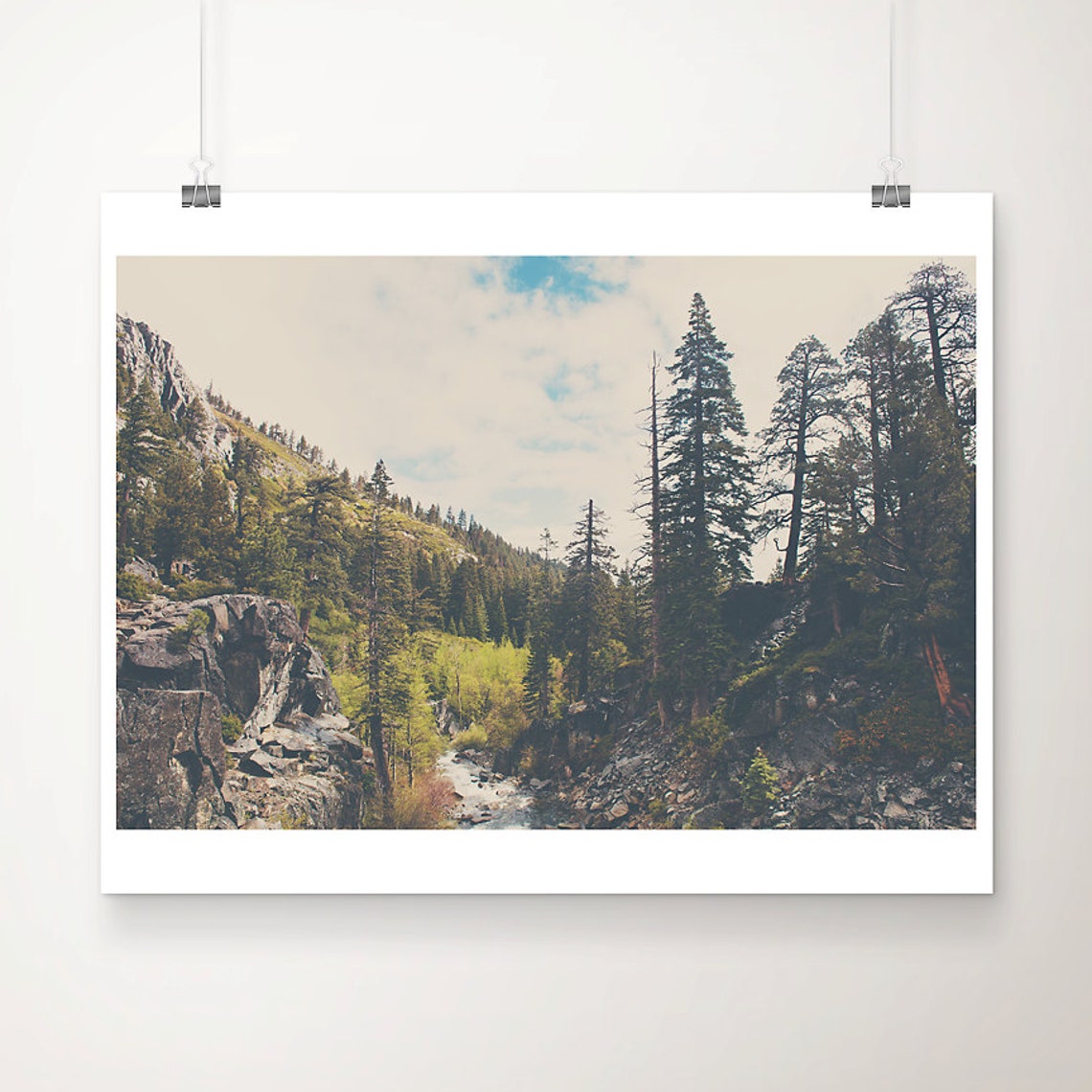 Lake Tahoe Eagle Falls Wilderness Forest Stream Photo Poster