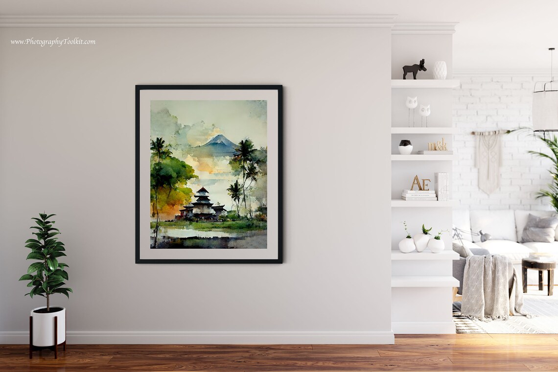 Bali Travel Poster, Indonesian Landscape Art - Image 4