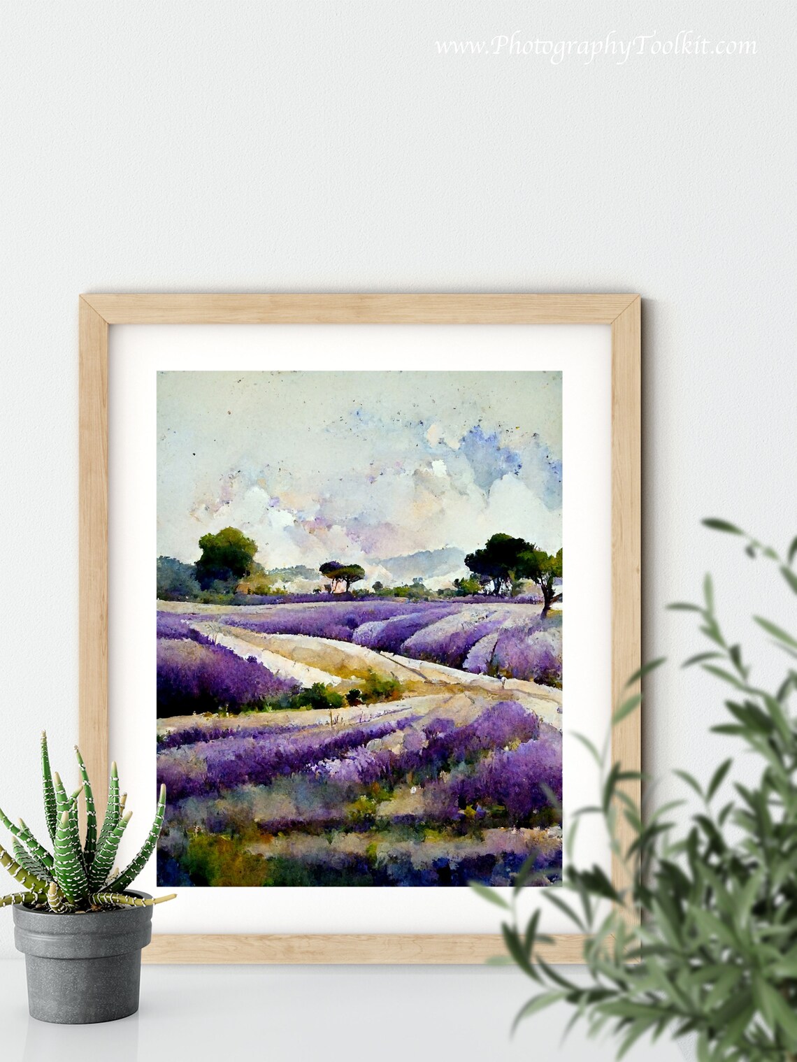 Lavender Field Spring Landscape Art Print - Image 5