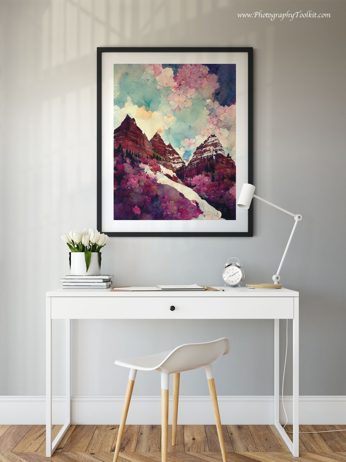 Maroon Bells Art Print, Colorado Mountain Landscape - Image 2