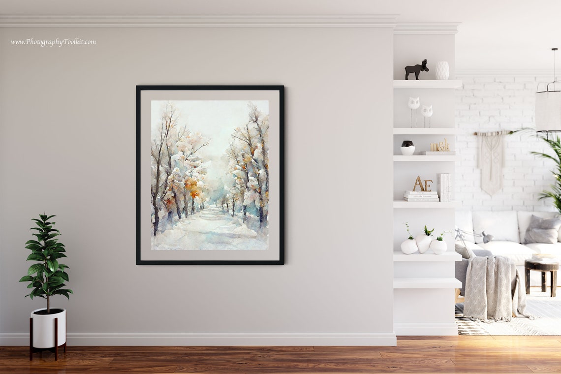 Winter Landscape Forest Wall Art Print - Image 2