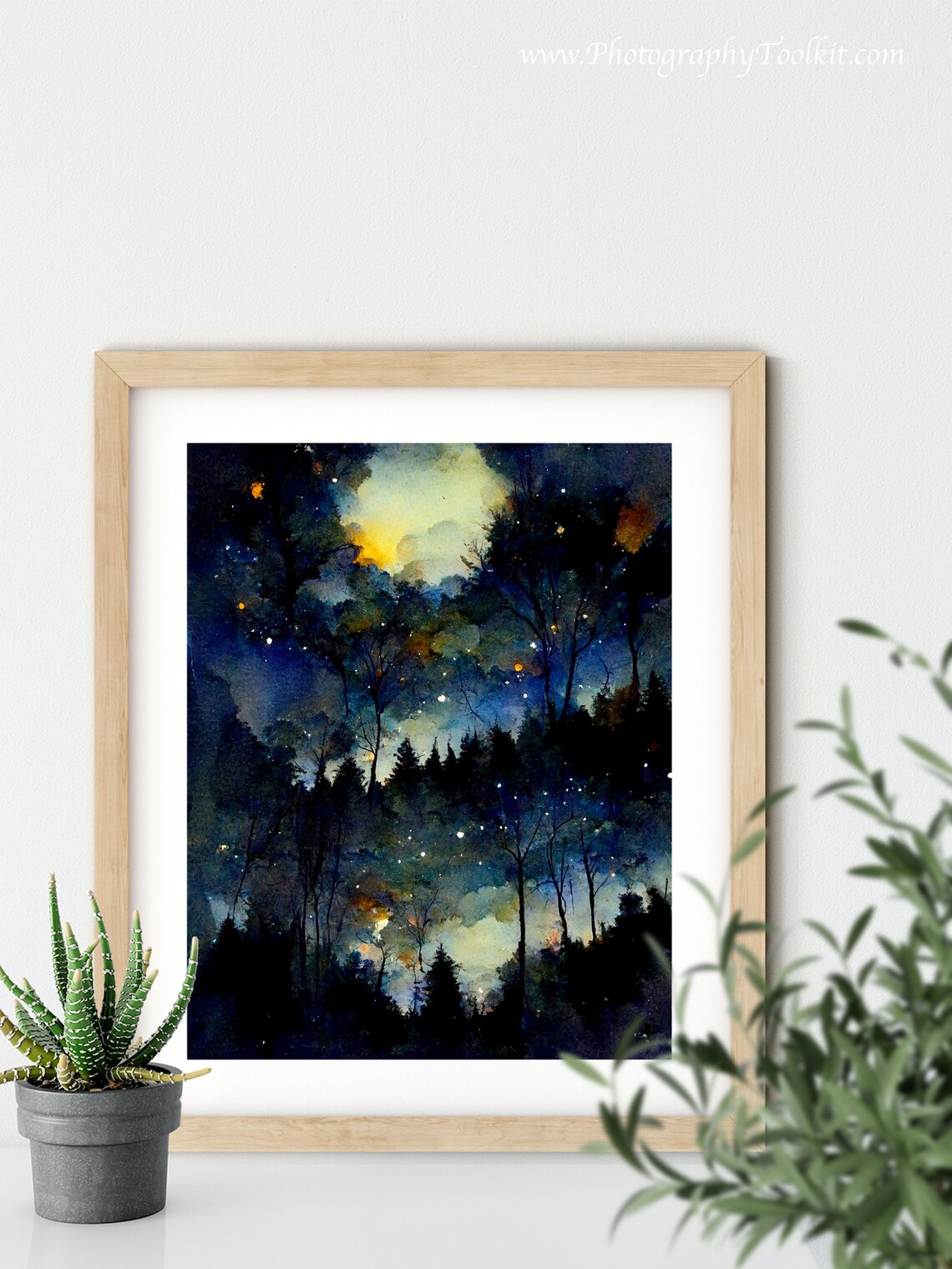 Starry Night-Inspired Moon and Star Chart Poster - Image 5