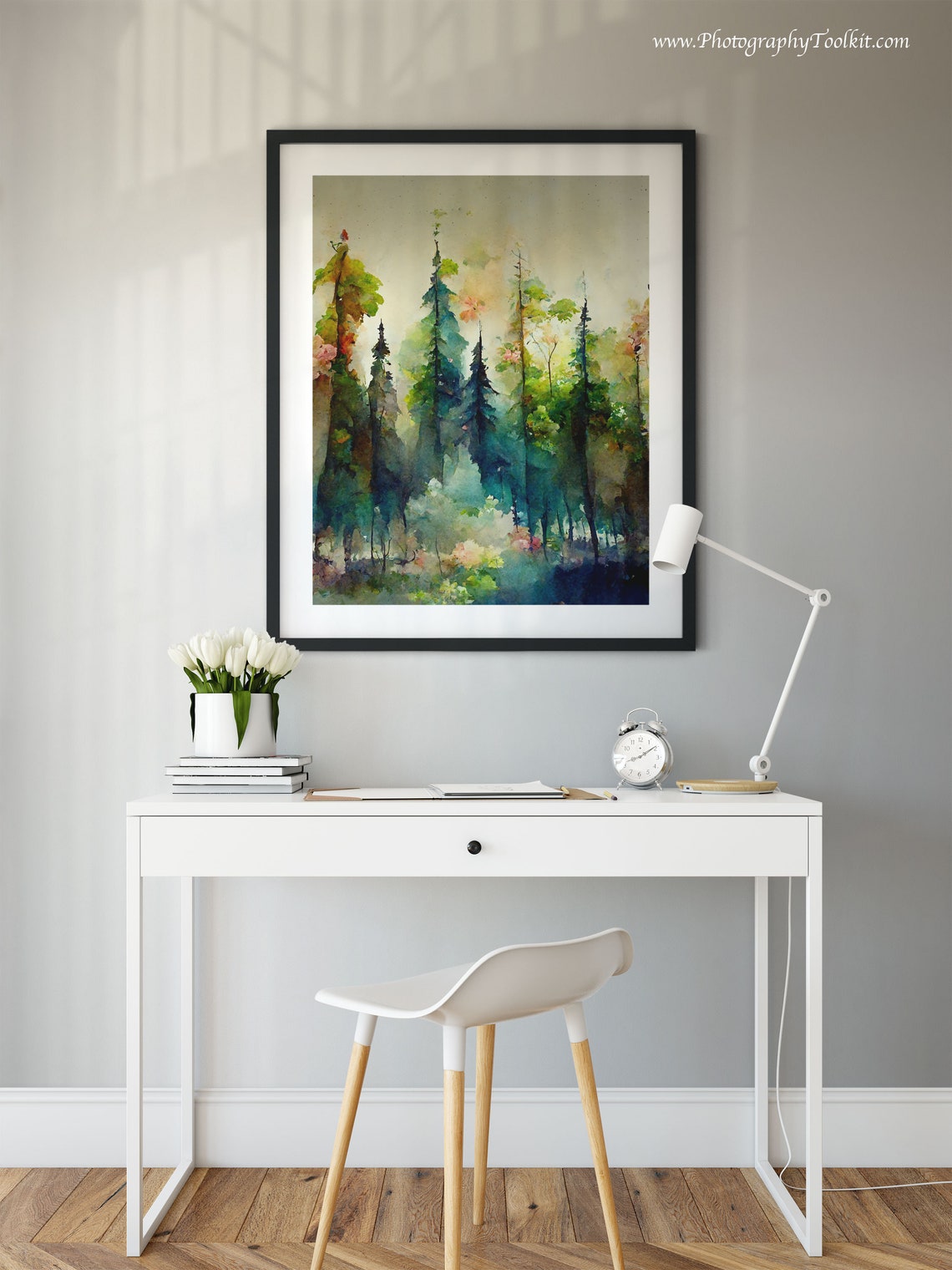 Forest Print Landscape Art Print Forest Art Print Forest Oil Painting Colorful Nature Art Woodland Art Nature Art Colorful Trees - Image 2
