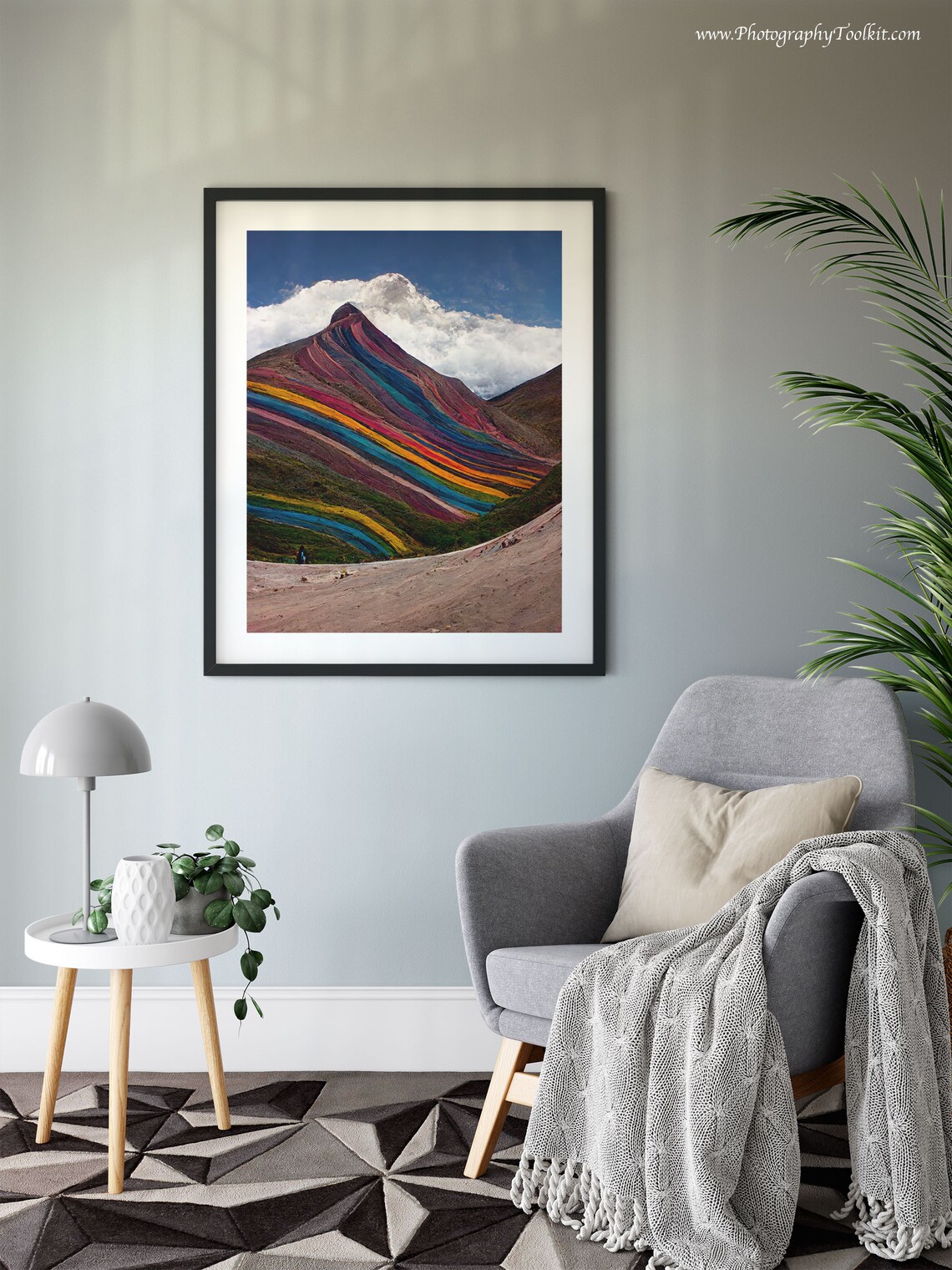 Peru Print Vinicunca Rainbow Mountain Print Rainbow Mountain Peru Painting Rainbow Mountains Peru Print Rainbow Mountain Wall Art - Image 6