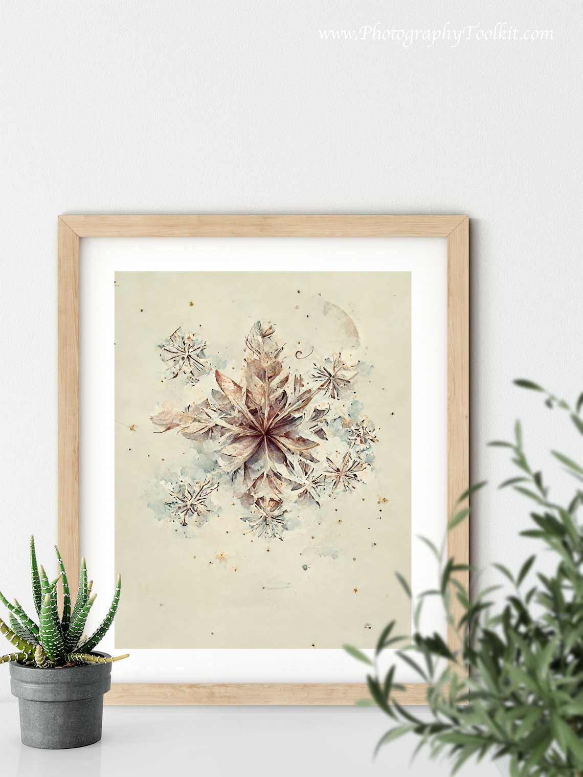 Snowflake Christmas Art Print, Winter Wall Decor - Image 5