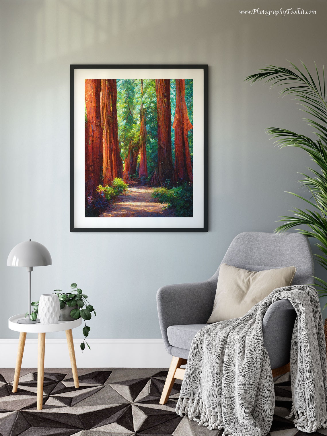 Redwood Tree Wall Art Redwood National Park Travel Poster Vintage Travel Print Poster Eureka California Redwood Forest Print State Park - Image 6