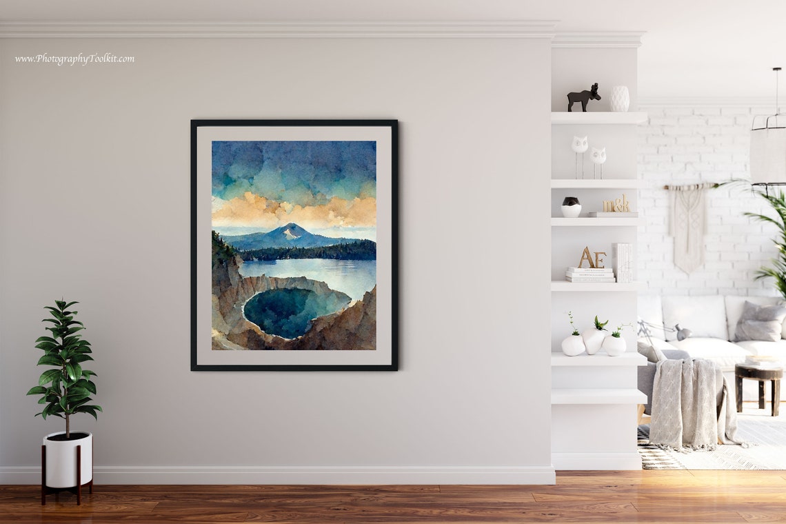 Crater Lake National Park Print National Park Poster Oregon Print Pacific Northwest Art National Park Art Travel Poster Wpa Poster - Image 4