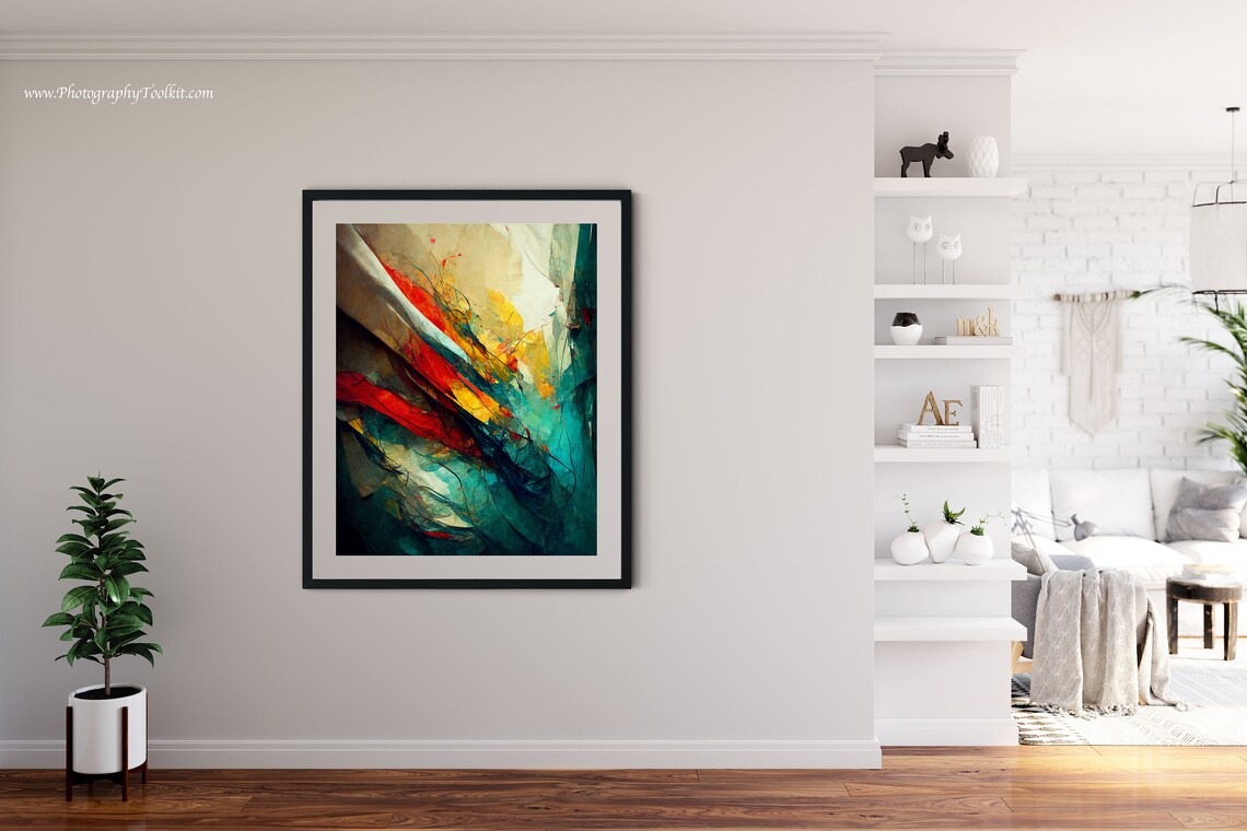 Abstract Colorful Brush Strokes Art Print - Image 4