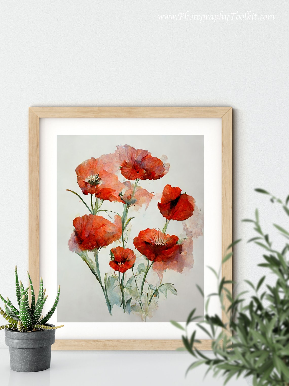 Red Poppies Print Poppy Flowers Art Poppies Watercolor Abstract Poppy Poppy Wall Art Farmhouse Wall Decor Poppy Painting Red Flowers - Image 5
