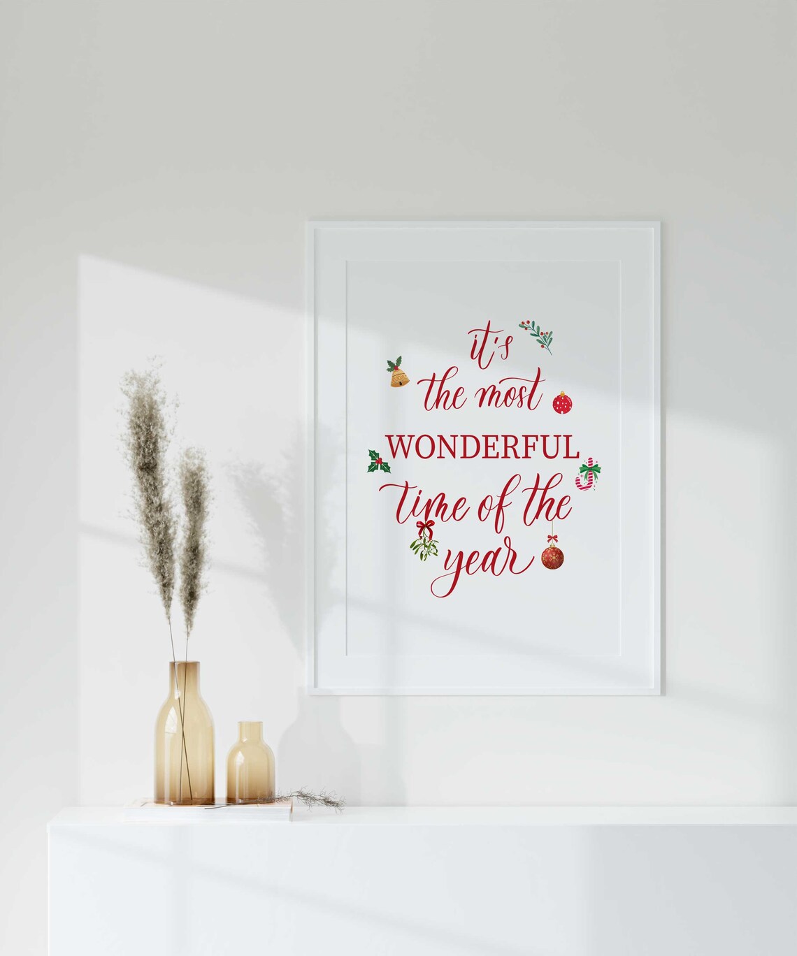 It Is The Most Wonderful Time Of The Year Red Christmas Poster - Image 2