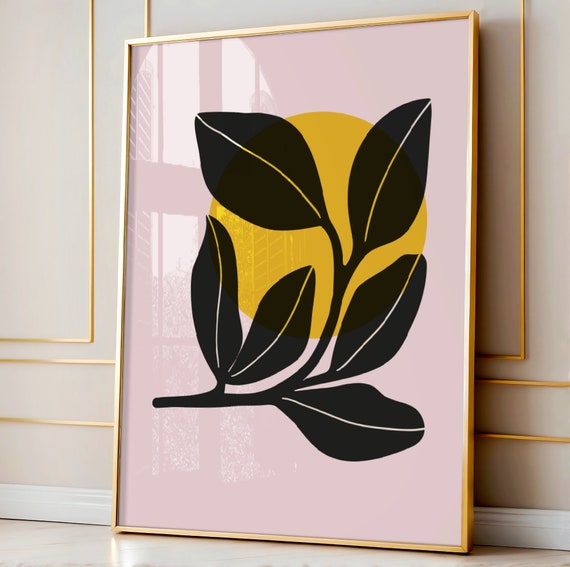 Floral Wall Art Vintage Print Boho Flower Market Poster Prints Abstract Flowers