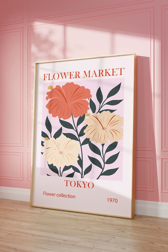 Flower Market Prints Exhibition Posters Decor Botanical Trendy Wall Art Large Modern Poster