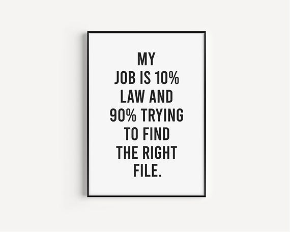 Lawyer Office Print Law Decor Funny Quote Gift For School Graduate