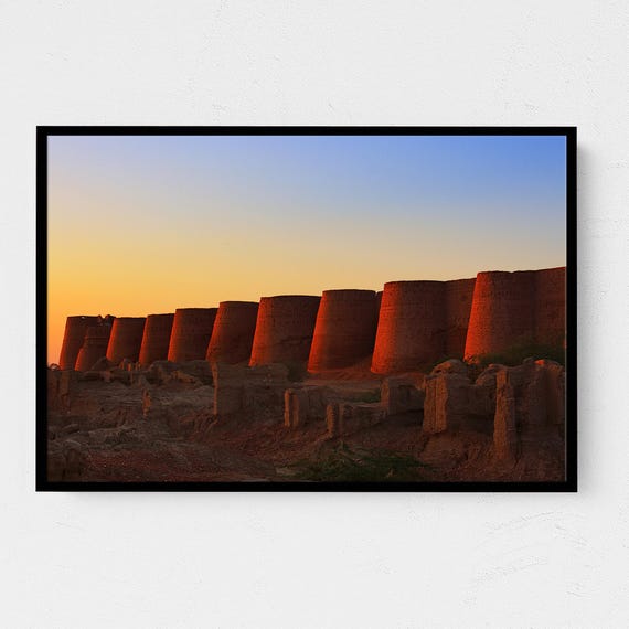 Real Photo Sunset Over Ancient Fort Walls Unique Landscape Photography Of Historic Ruins