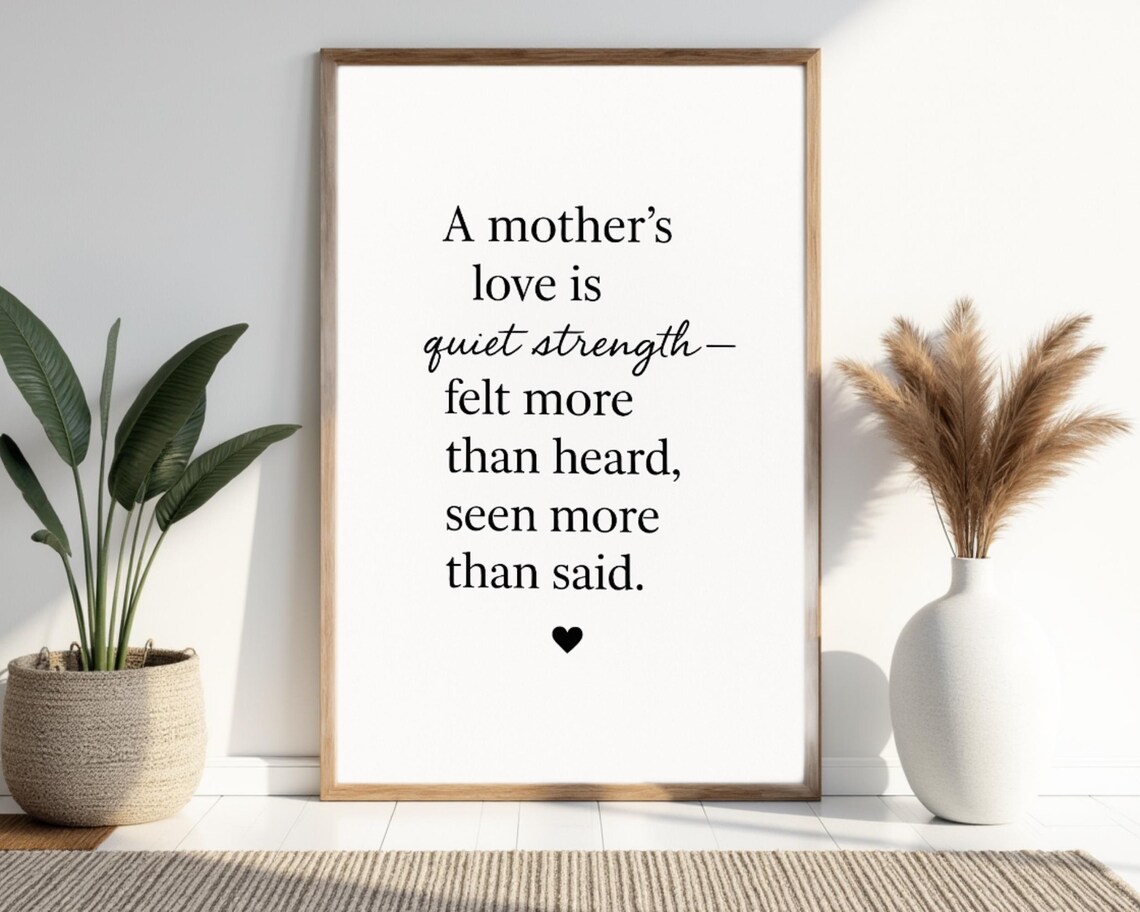 Mothers Day Quote, Minimalist Gift For Mom