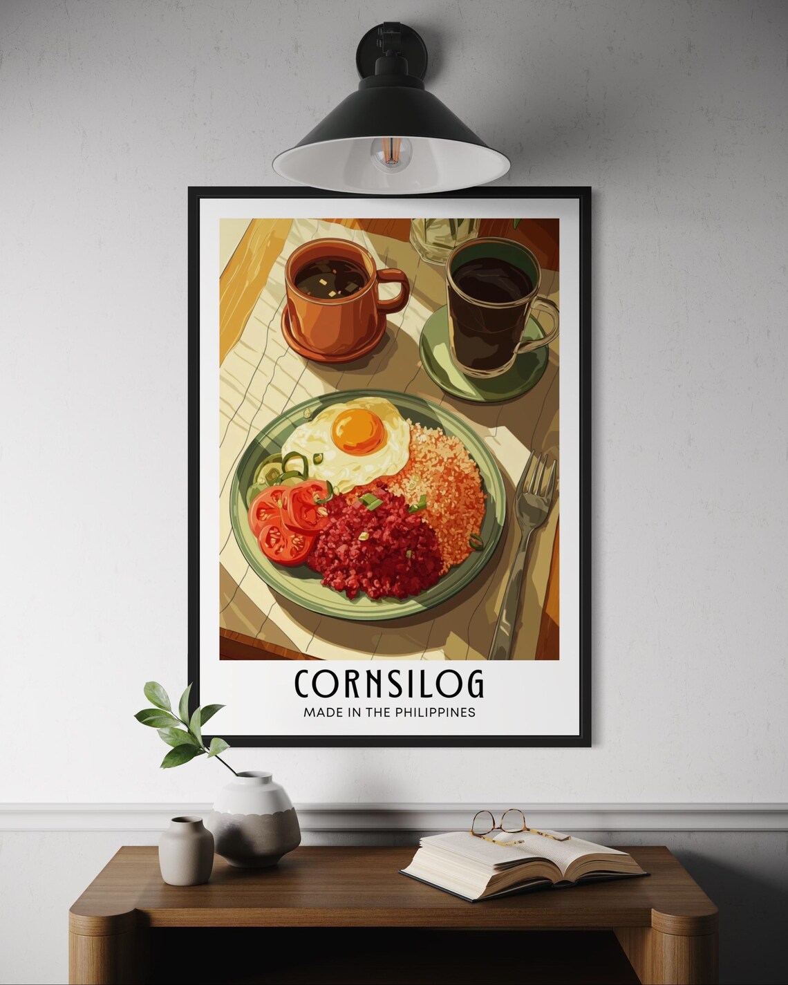 Cornsilog Filipino Breakfast Made In Philippines Food Illustration Poster