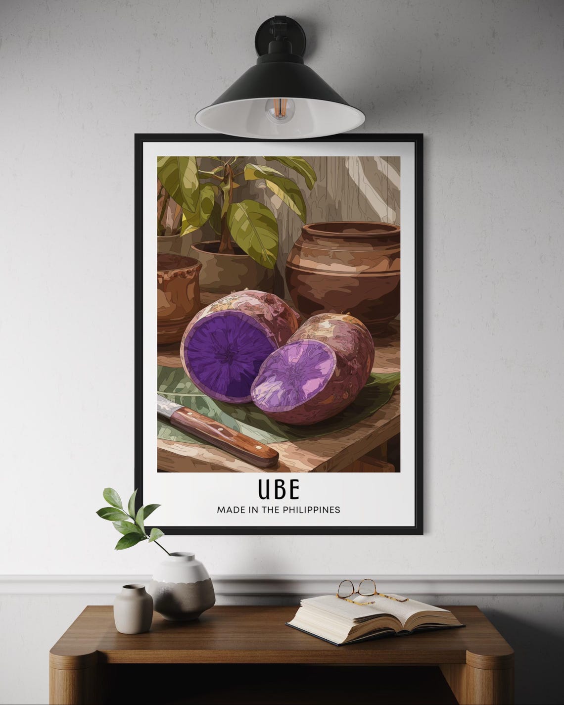 Filipino Ube Purple Yam Root Vegetable Tropical Dessert Poster