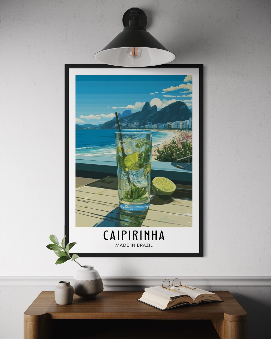 Caipirinha Brazilian Cocktail Poster, Kitchen Wall Art