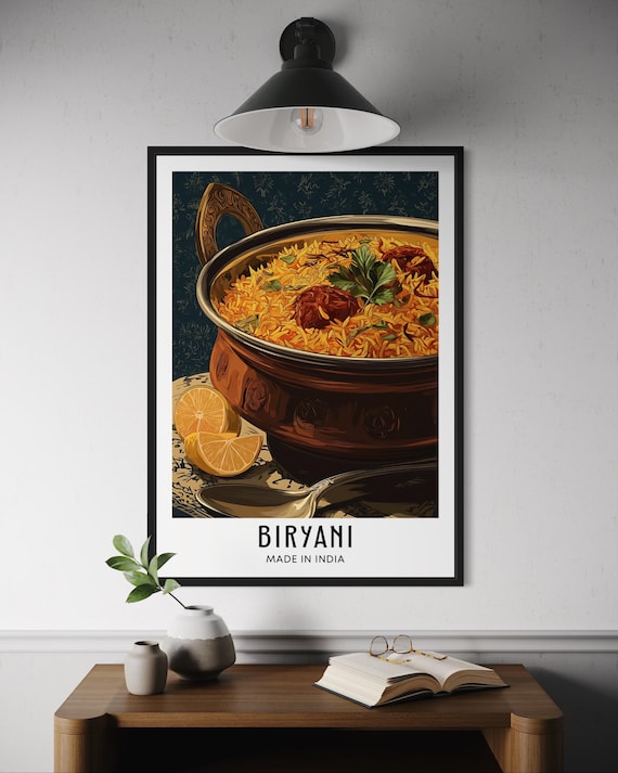 Biryani Indian Rice Dish Handi Pot Made In India Food Poster
