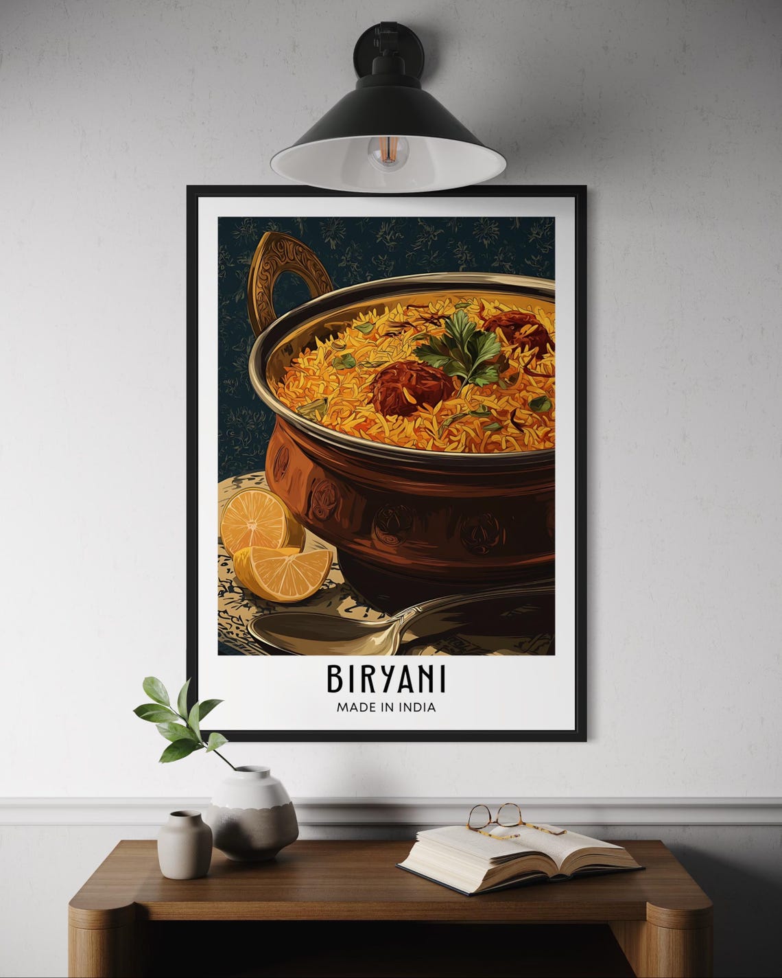Biryani Indian Rice Dish Handi Pot Made In India Food Poster