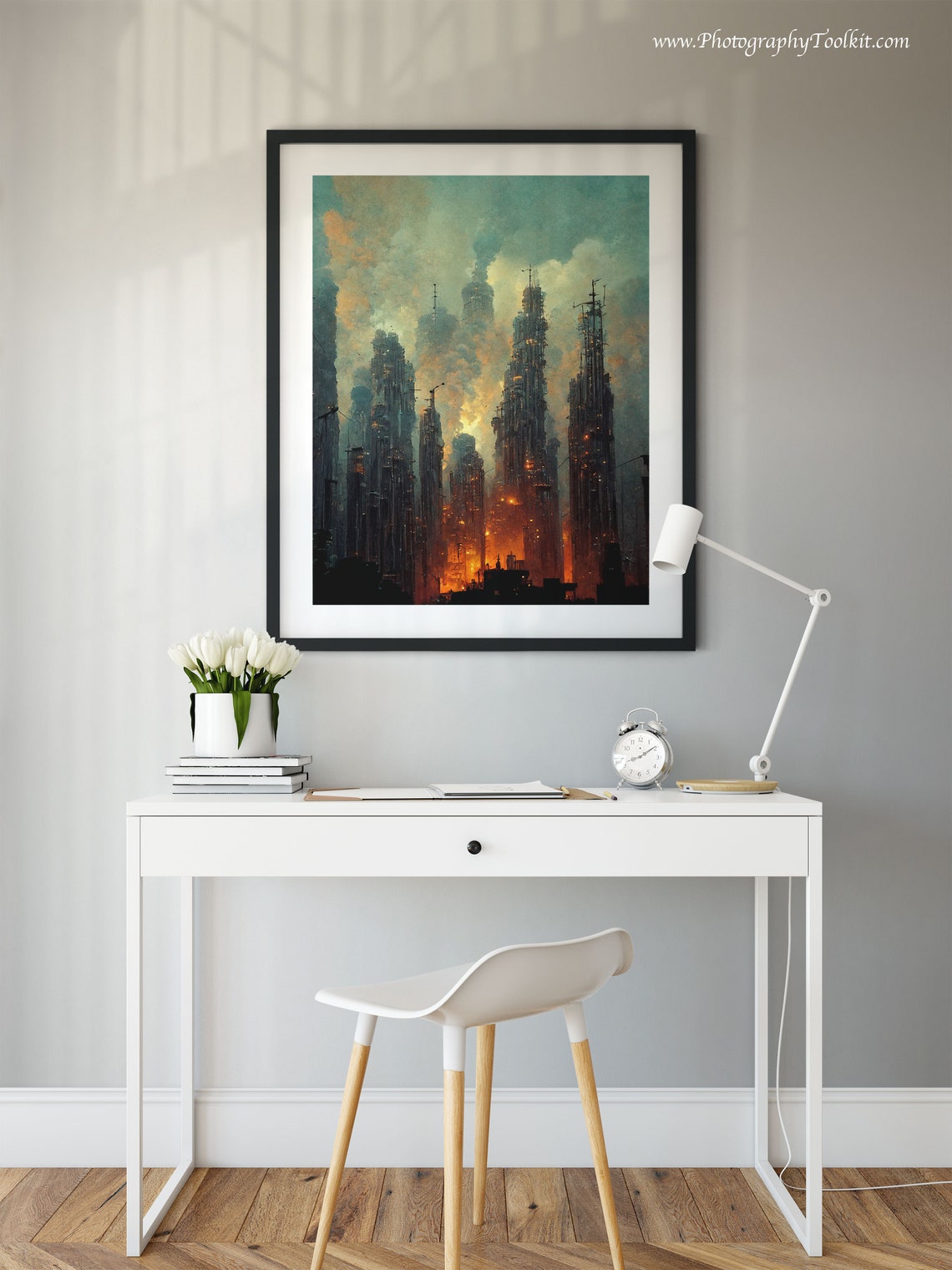 City Prints Skyline Print Cityscape Painting Art Print Painting Of A City Wall Art Cityscape Art Cityscape Print - Image 2