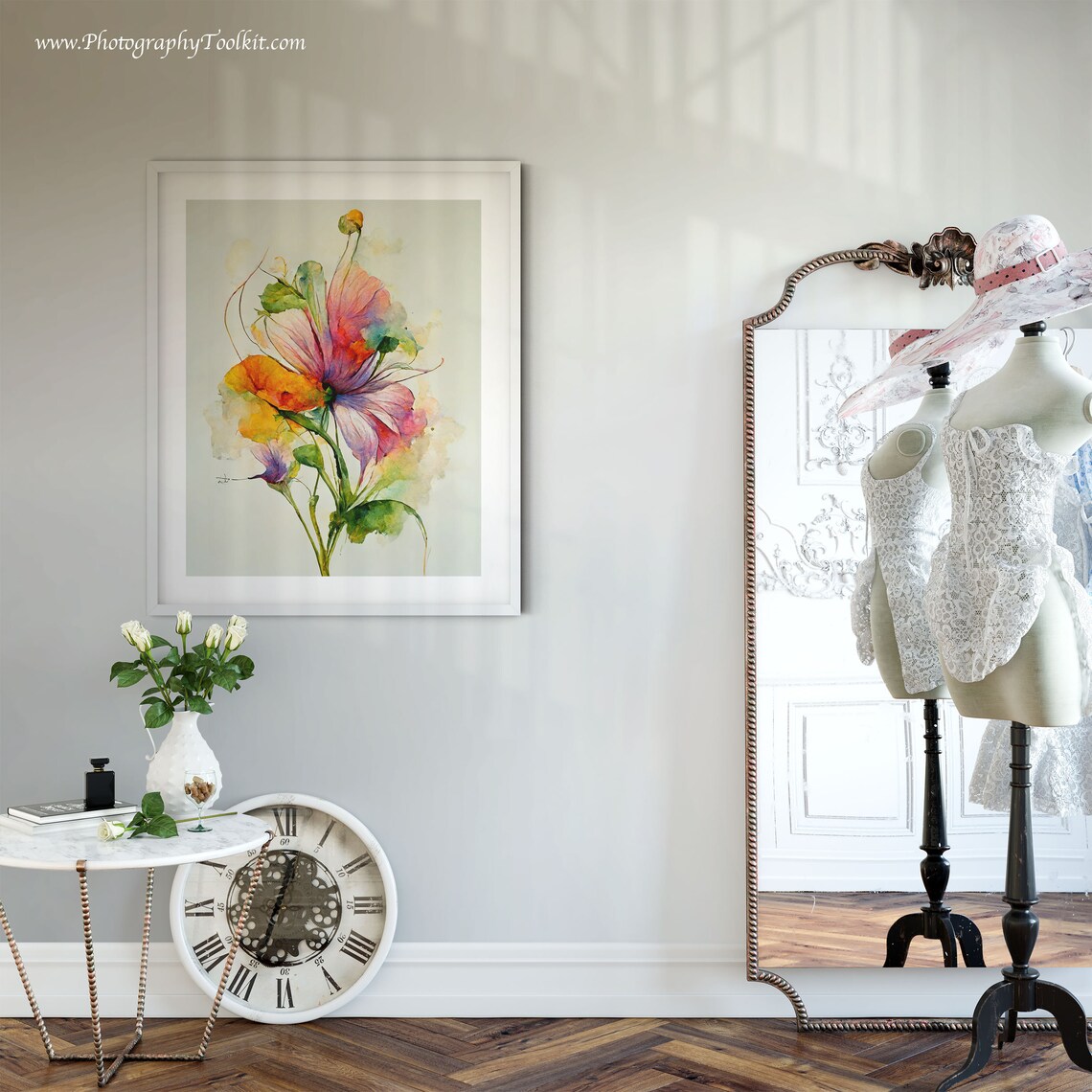 Wildflowers Botanical Leaf Print, Greenery Art Print - Image 2