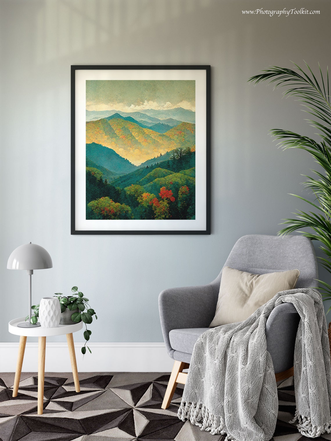 Great Smoky Mountains National Park Print Great Smoky Mountains National Park Poster Mountains Painting Smoky Mountain Art Misty Woods - Image 6