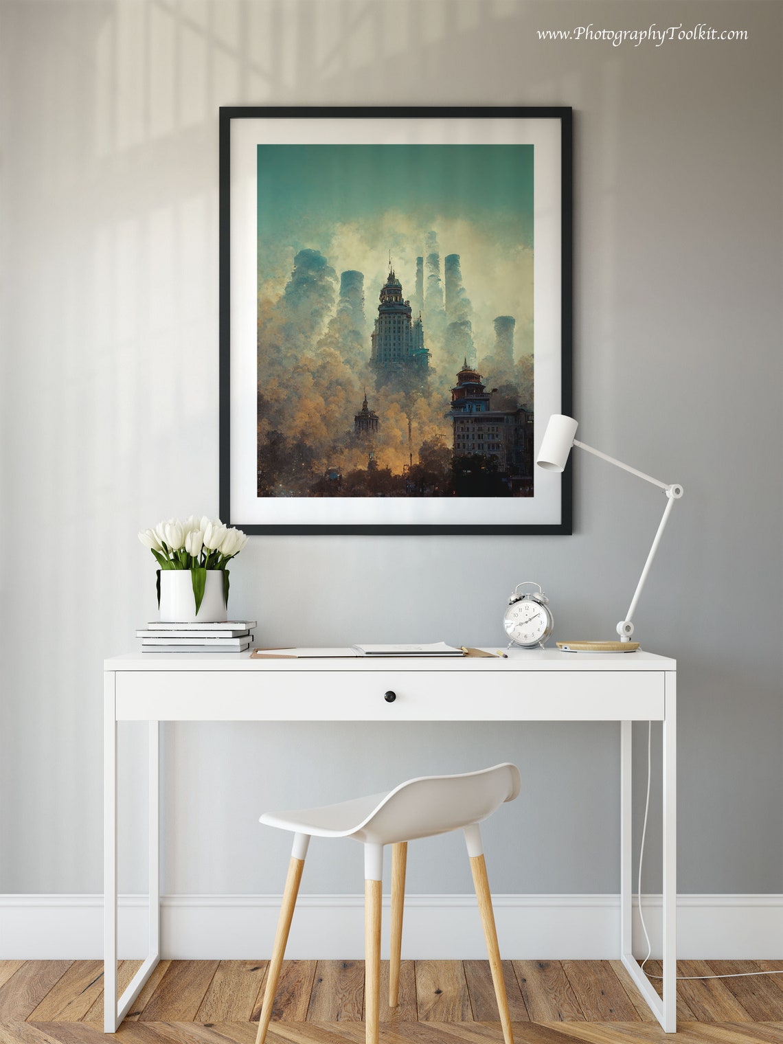 City Prints Skyline Print Cityscape Painting Art Print Painting Of A City Wall Art Cityscape Art Cityscape Print - Image 2