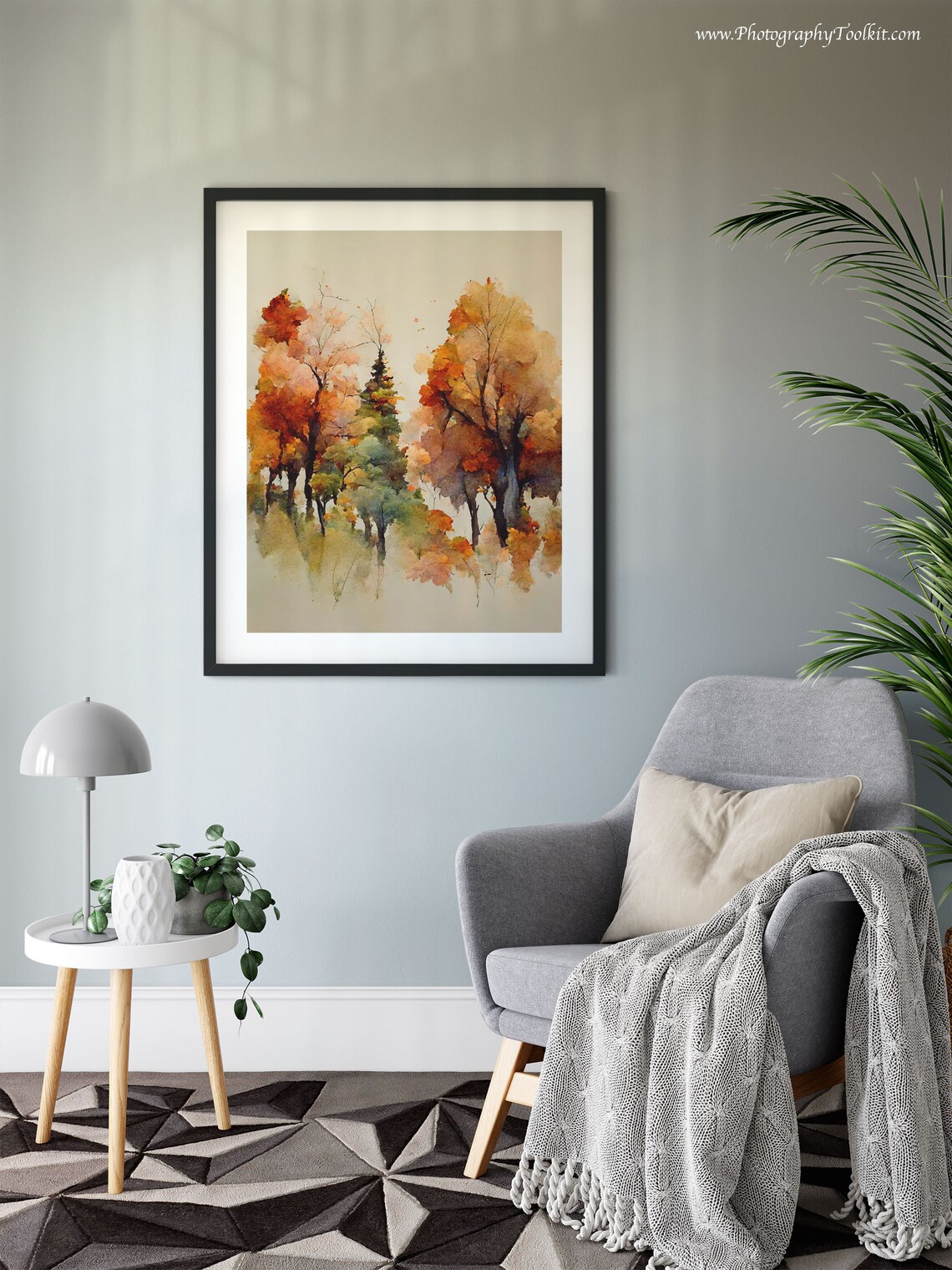 Autumn Landscape Vintage Style Wall Art Print - Image 6