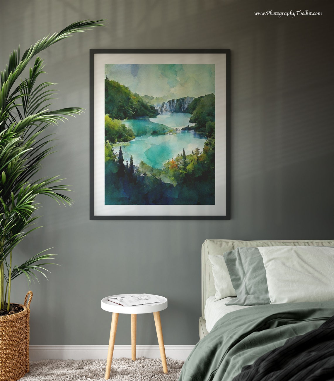 Plitvice Lakes Waterfall Emerald Water Lush Forest Scenic Poster - Image 3