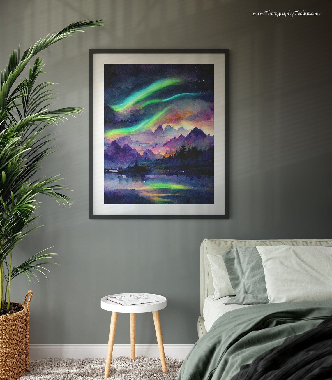 Aurora Borealis Art, Northern Lights Night Sky Print - Image 3