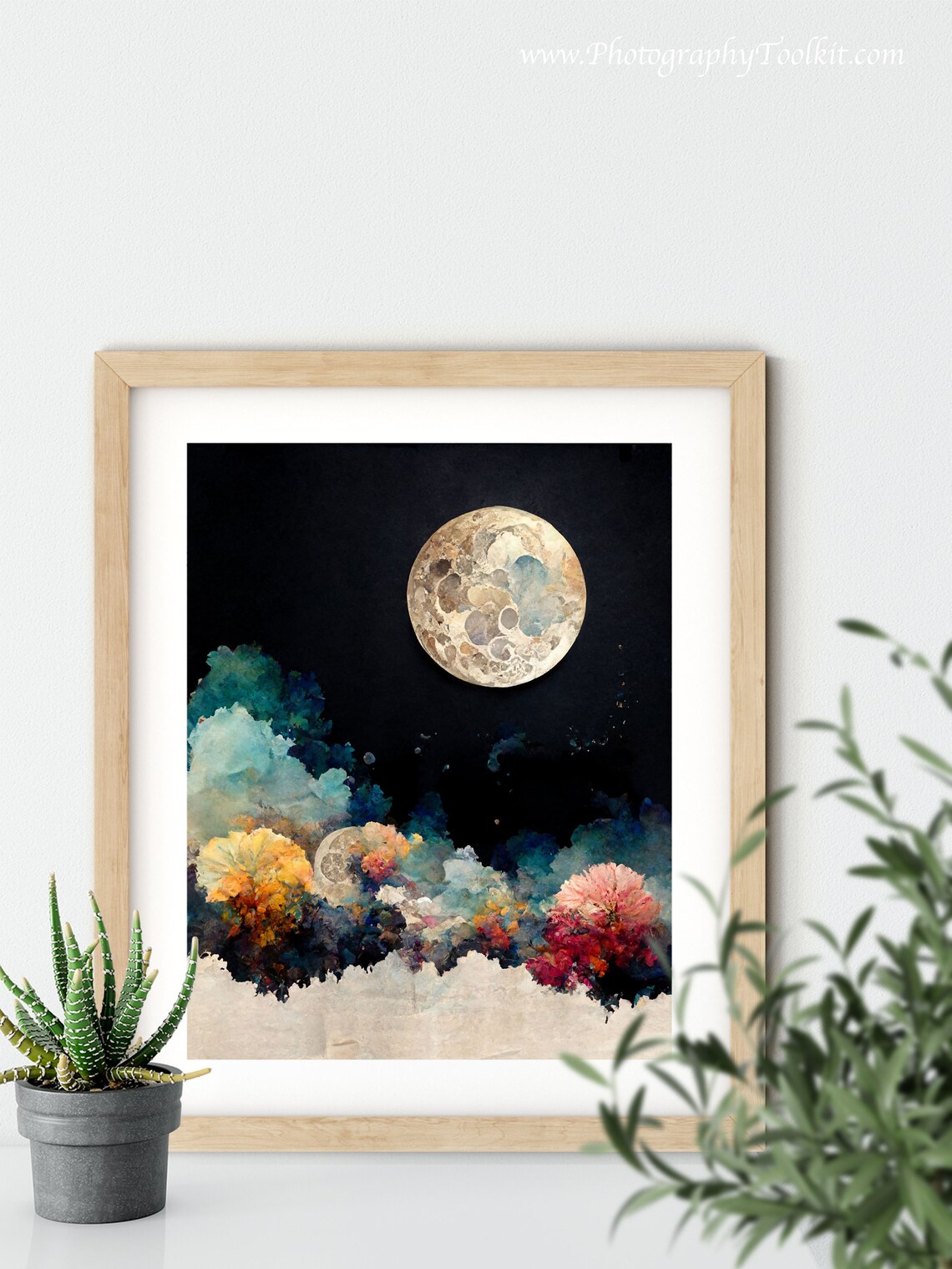 Night Moon Print, Boho Moon Phase Wall Art - Image 5