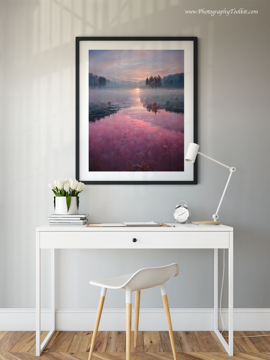 Shore Line Print Lake District Print Vintage Lake Print Nature Landscape National Park Print Travel Print Lake House Painting - Image 2