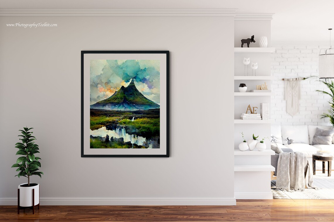 Kirkjufell Iceland Travel Poster, Scandinavian Landscape - Image 4