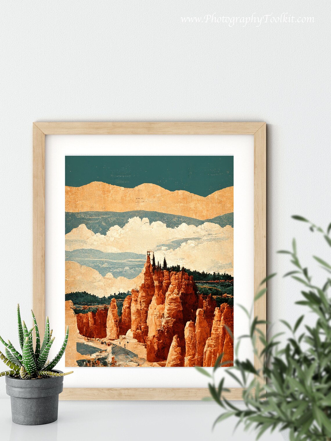 Bryce Canyon Utah Hoodoo Amphitheater Vintage Travel Wall Art - Image 5