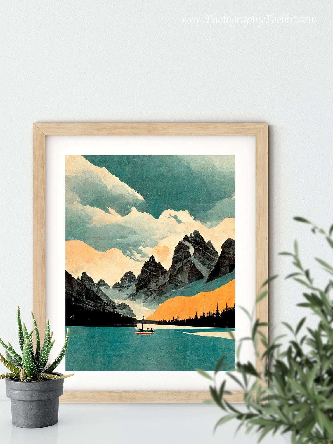 Moraine Lake Watercolor Print Moraine Lake Print Banff National Park Print Banff National Park Poster Lake Painting Lake Artwork - Image 5
