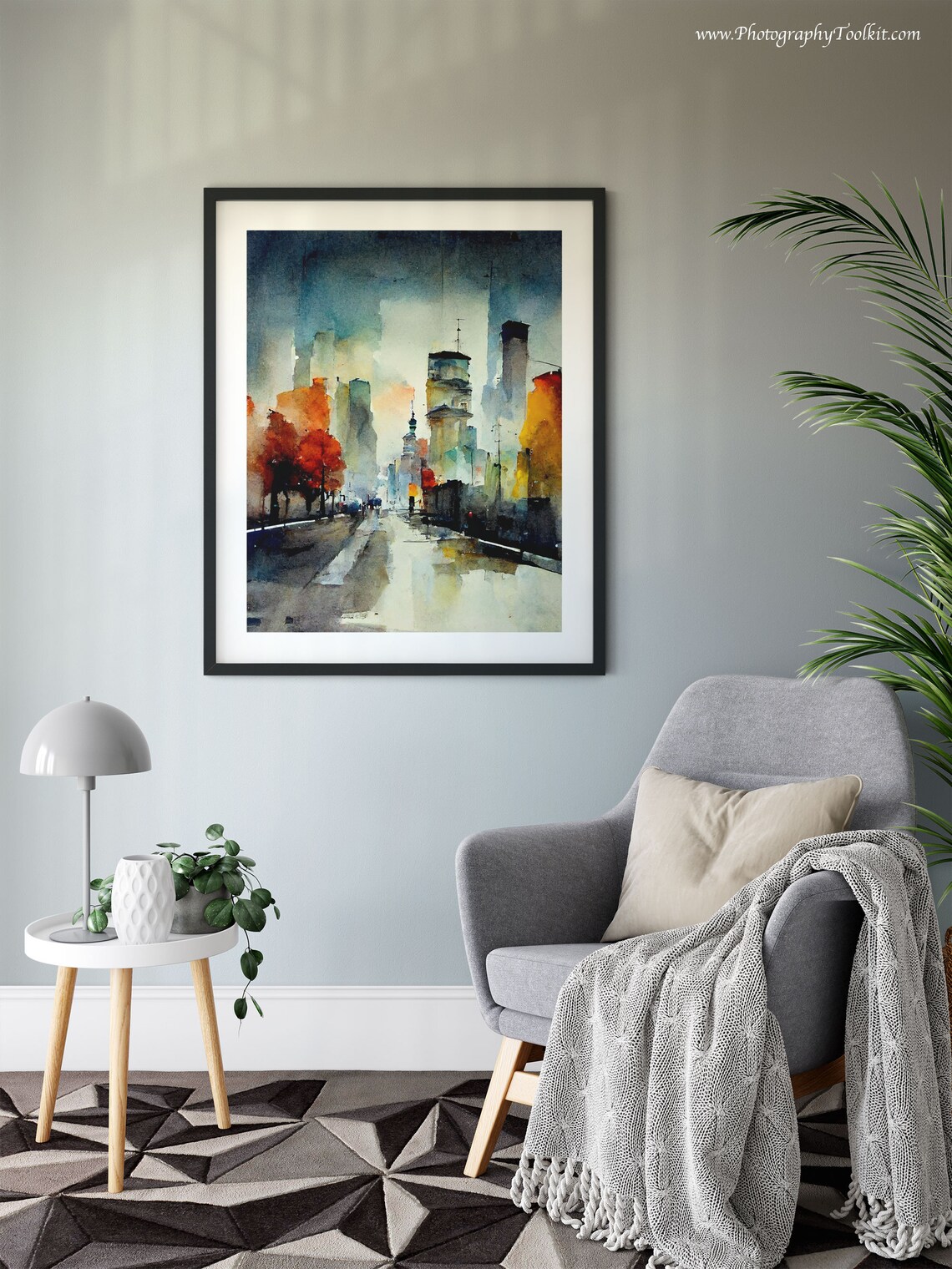 City Street at Night Cityscape Art Print - Image 6