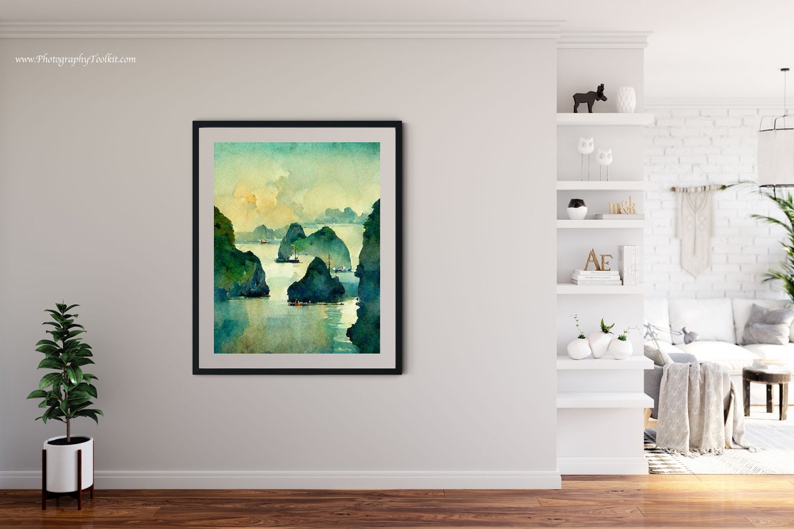 Vietnam Ha Long Bay Print Ha Long Bay Print Wall Art Vietnam Travel Print Vietnamese Art Print Vietnam Wall Decor Vietnam Photo - Image 4