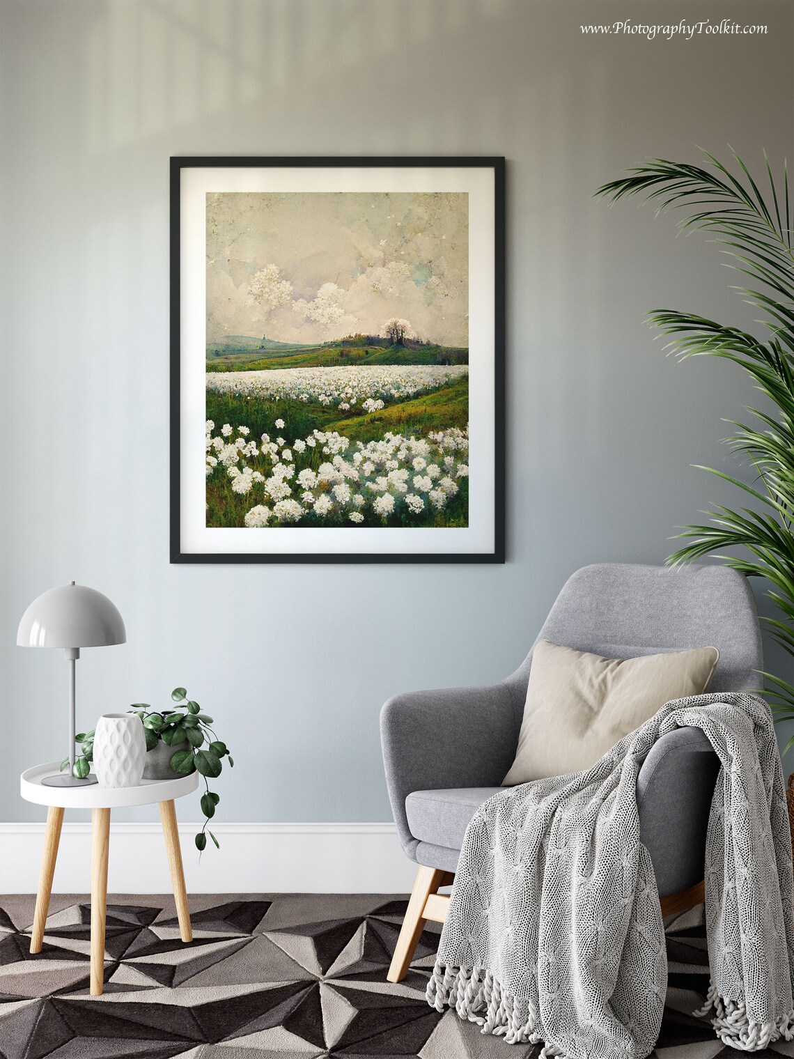 Spring Meadow Landscape, Vintage Art Print - Image 6
