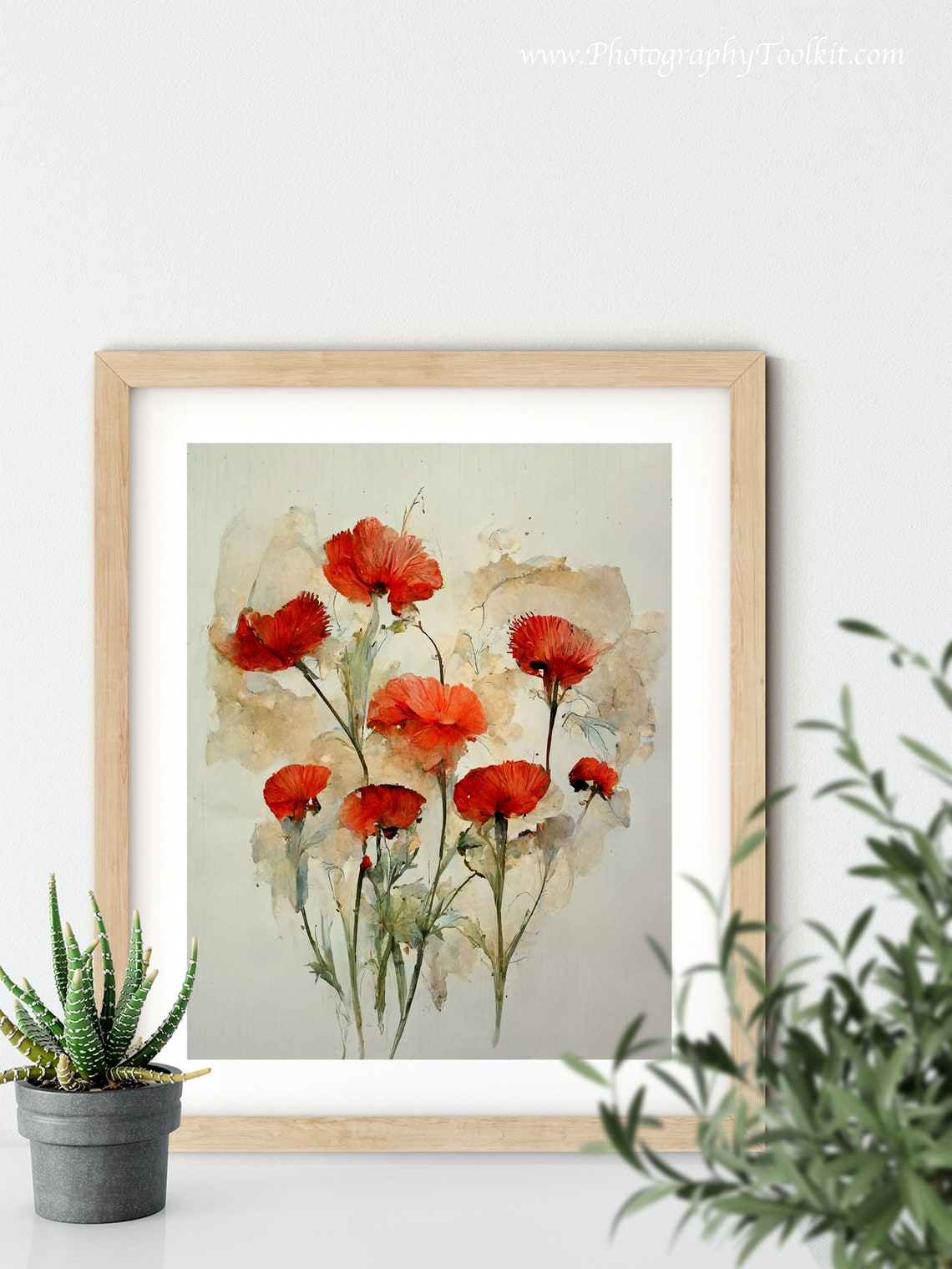 Red Poppies Print Poppy Flowers Art Poppies Watercolor Abstract Poppy Poppy Wall Art Farmhouse Wall Decor Poppy Painting Red Flowers - Image 5