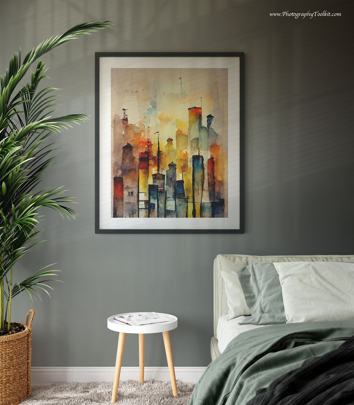 City Street At Night, Cityscape Art Print - Image 3