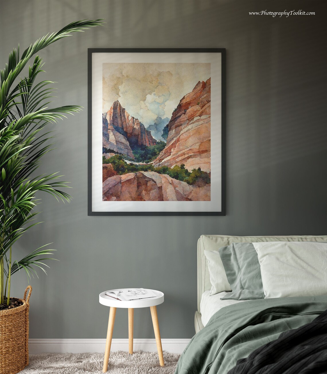 Zion Canyon Boho Western Decor Art Print - Image 3