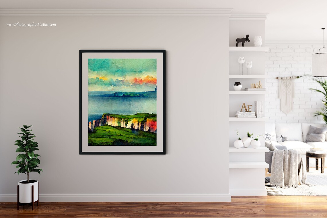 Cliffs Of Moher Travel Print, Irish Landscape Poster - Image 4