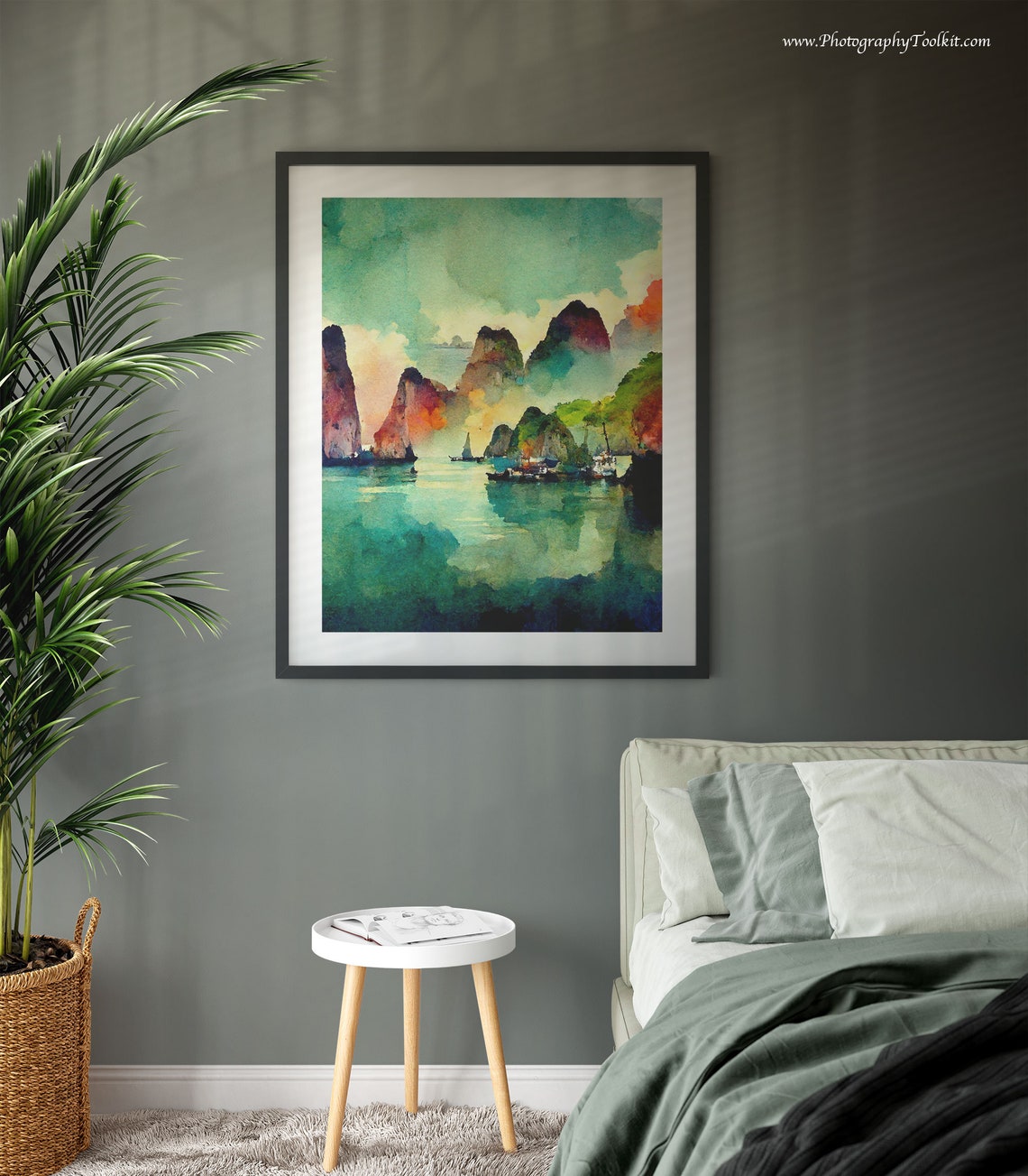 Vietnam Ha Long Bay Print Ha Long Bay Print Wall Art Vietnam Travel Print Vietnamese Art Print Vietnam Wall Decor Vietnam Photo - Image 3