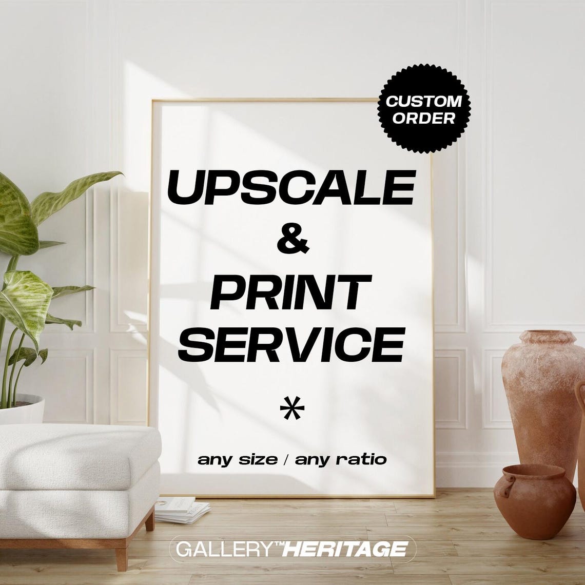 Bold Upscale And Print Service Custom Order Typography Decor