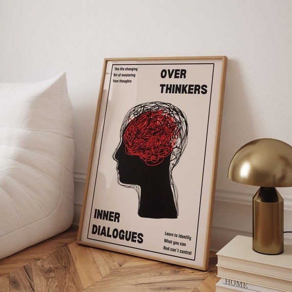 Overthinkers Wall Art Motivational Room Decor Print