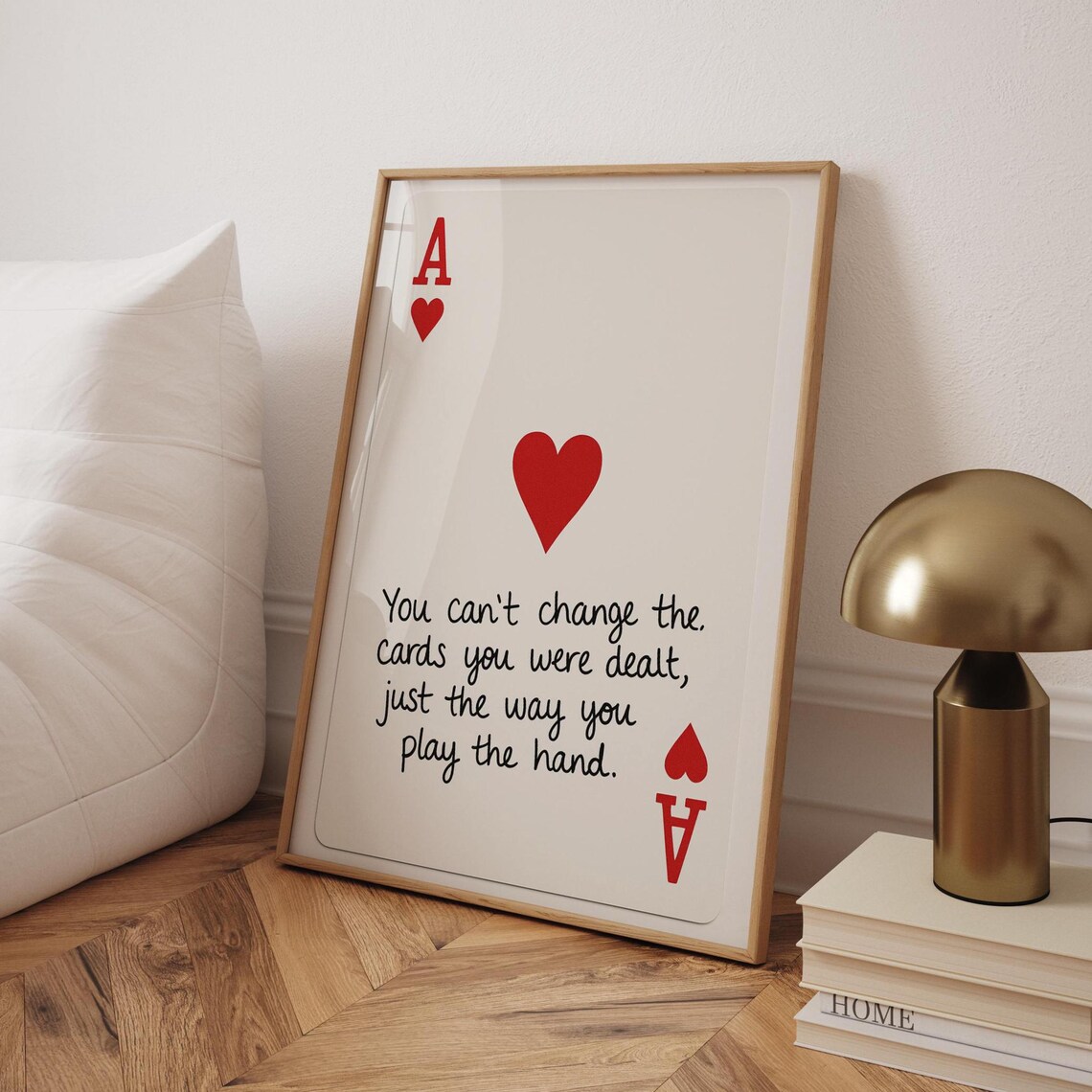 Ace Of Hearts Motivational Poker Art Print