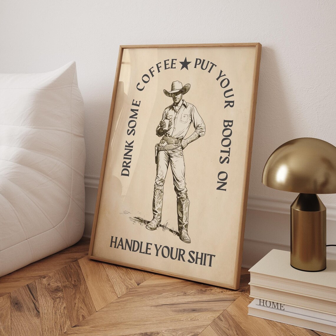 Coffee Cowboy - Vintage Travel Poster